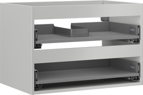 Mexen Box-A praustuvo spintelės korpusas 70 cm, 2 stalčiai, pilka matinė - 91AX0-0700-470-2-62