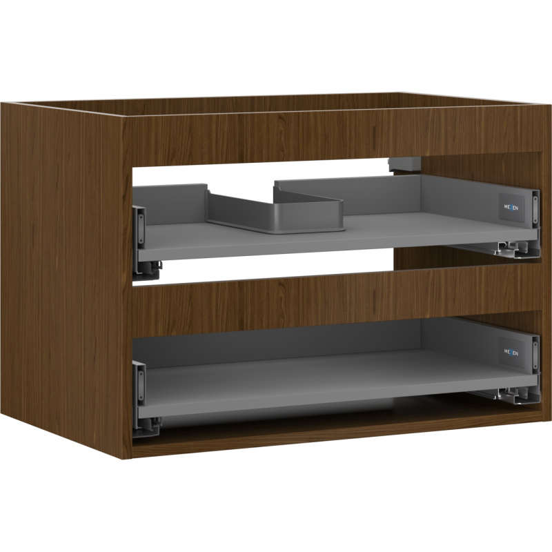 Mexen Box-A spintelės korpusas po praustuvu 70 cm, 2 stalčiai, riešutas - 91AX0-0700-470-2-86