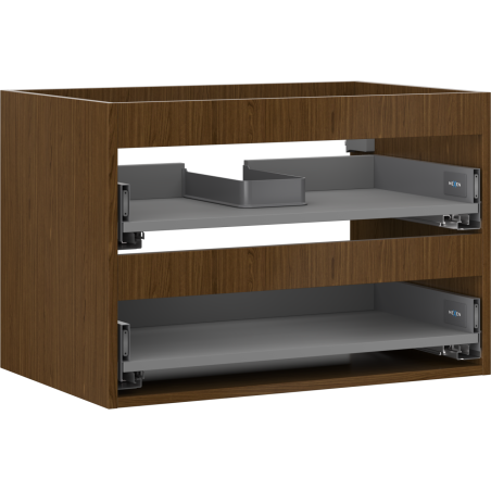 Mexen Box-A spintelės korpusas po praustuvu 70 cm, 2 stalčiai, riešutas - 91AX0-0700-470-2-86