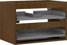 Mexen Box-A spintelės korpusas po praustuvu 70 cm, 2 stalčiai, riešutas - 91AX0-0700-470-2-86