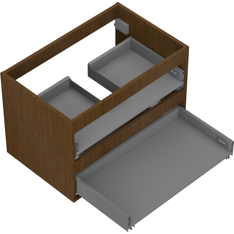 Mexen Box-A spintelės korpusas po praustuvu 70 cm, 2 stalčiai, riešutas - 91AX0-0700-470-2-86