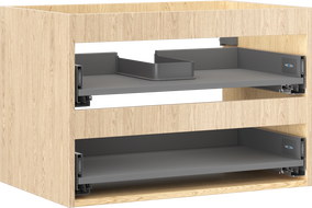 Mexen Box-A korpus praustuvo spintelei 70 cm, 2 stalčiai, ąžuolas - 91AX0-0700-470-2-81