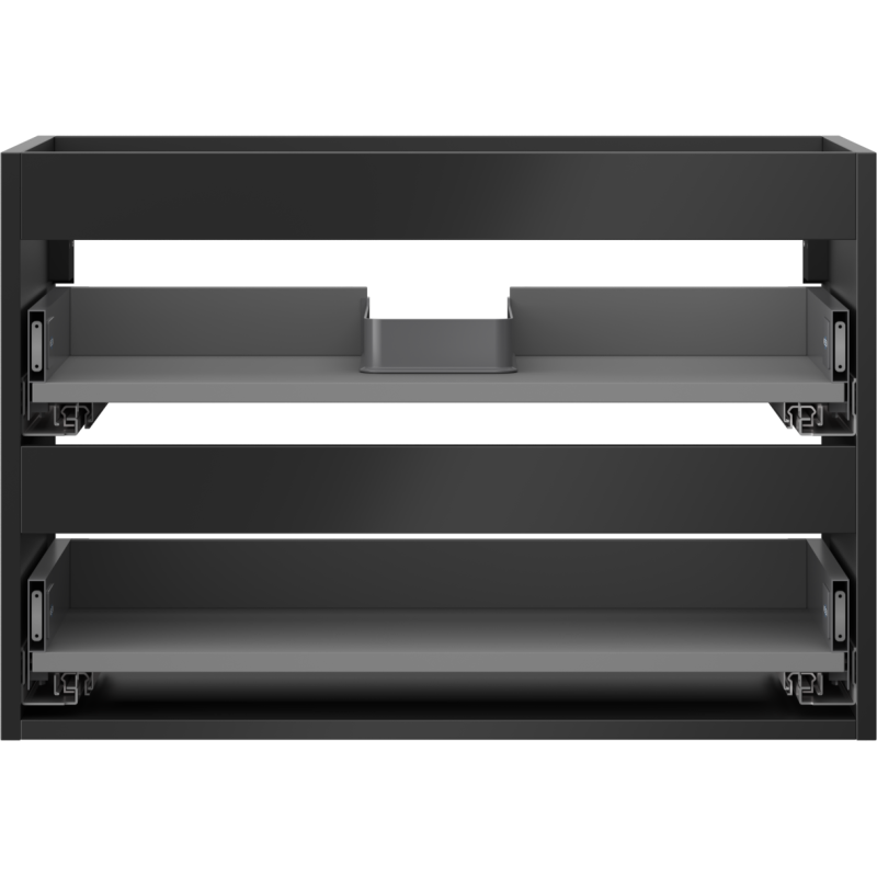 Mexen Box-A vonios spintelės korpusas 70 cm, 2 stalčiai, juodas matinis - 91AX0-0700-470-2-71