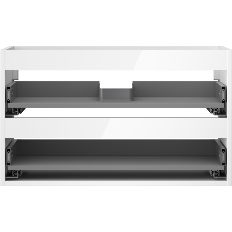 Mexen Box-A kriauklės spintelės korpusas 80 cm, 2 stalčiai, blizgi balta - 91AX0-0800-470-2-00