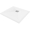 Mexen Stone+ Kompozitinis kvadratinis dušo padėklas 90 x 90 cm, Balta - 44109090