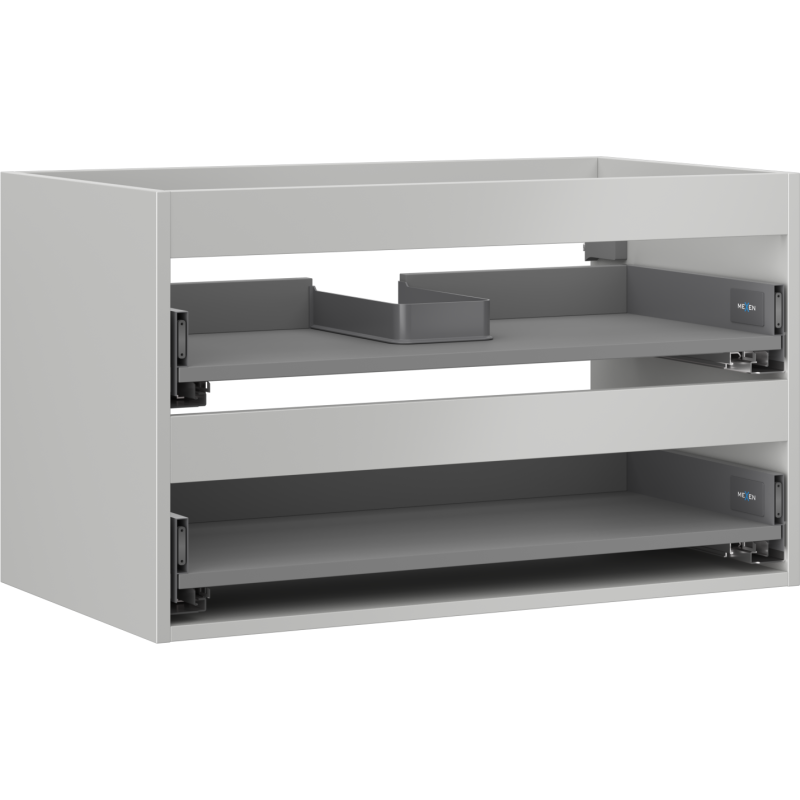 Mexen Box-A korpus praustuvo spintelė 80 cm, 2 stalčiai, pilkas matas - 91AX0-0800-470-2-62