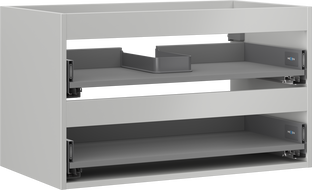 Mexen Box-A korpus praustuvo spintelė 80 cm, 2 stalčiai, pilkas matas - 91AX0-0800-470-2-62