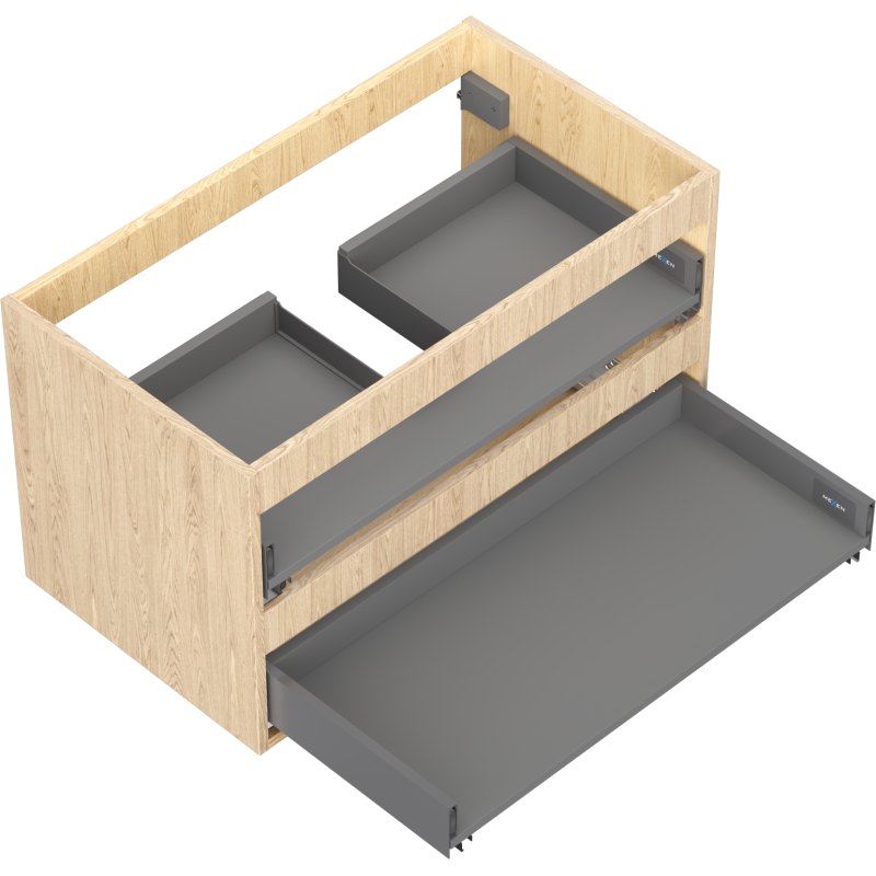 Mexen Box-A spintelės po praustuvu korpusas 80 cm, 2 stalčiai, ąžuolas - 91AX0-0800-470-2-81