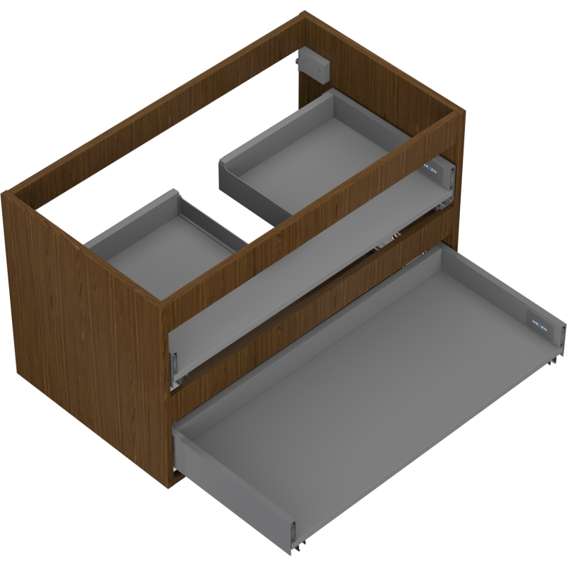 Mexen Box-A spintelės korpusas po praustuvu 80 cm, 2 stalčiai, riešutas - 91AX0-0800-470-2-86