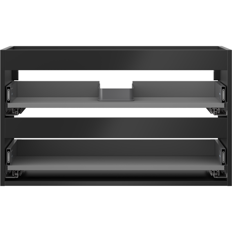 Mexen Box-A vonios spintelės korpusas 80 cm, 2 stalčiai, juodas matinis - 91AX0-0800-470-2-71