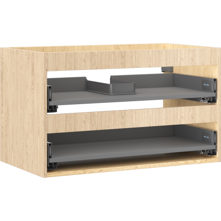 Mexen Box-A spintelės po praustuvu korpusas 80 cm, 2 stalčiai, ąžuolas - 91AX0-0800-470-2-81