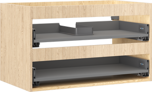 Mexen Box-A spintelės po praustuvu korpusas 80 cm, 2 stalčiai, ąžuolas - 91AX0-0800-470-2-81