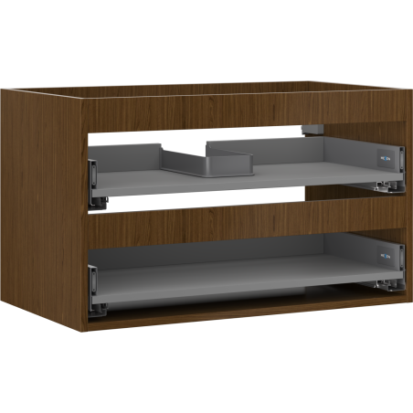 Mexen Box-A korpus praustuvo spintelės 80 cm, 2 stalčiai, riešutas - 91AX0-0800-470-2-86