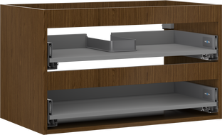Mexen Box-A korpus praustuvo spintelės 80 cm, 2 stalčiai, riešutas - 91AX0-0800-470-2-86