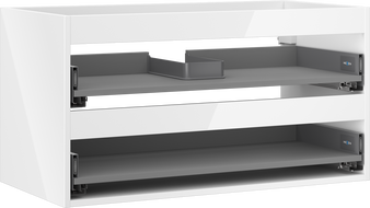 Mexen Box-A vonios spintelės korpusas 90 cm, 2 stalčiai, blizgi balta - 91AX0-0900-470-2-00