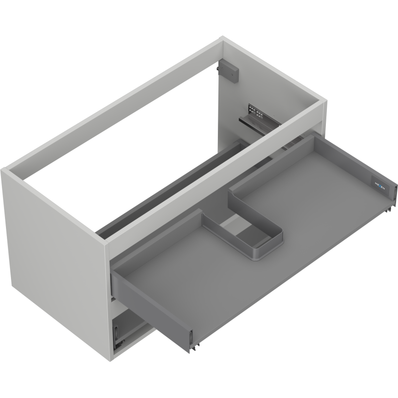 Mexen Box-A spintelės korpusas po praustuvu 90 cm, 2 stalčiai, pilkas matinis - 91AX0-0900-470-2-62