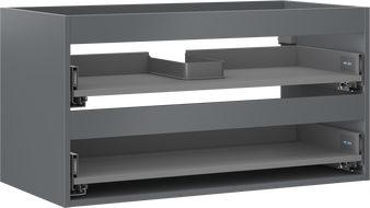 Mexen Box-A po praustuvo spintele 90 cm, 2 stalčiai, matinė grafito spalva - 91AX0-0900-470-2-66