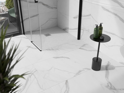 Mexen Stone+ Kompozitinis kvadratinis dušo padėklas 100 x 100 cm, Balta - 44101010