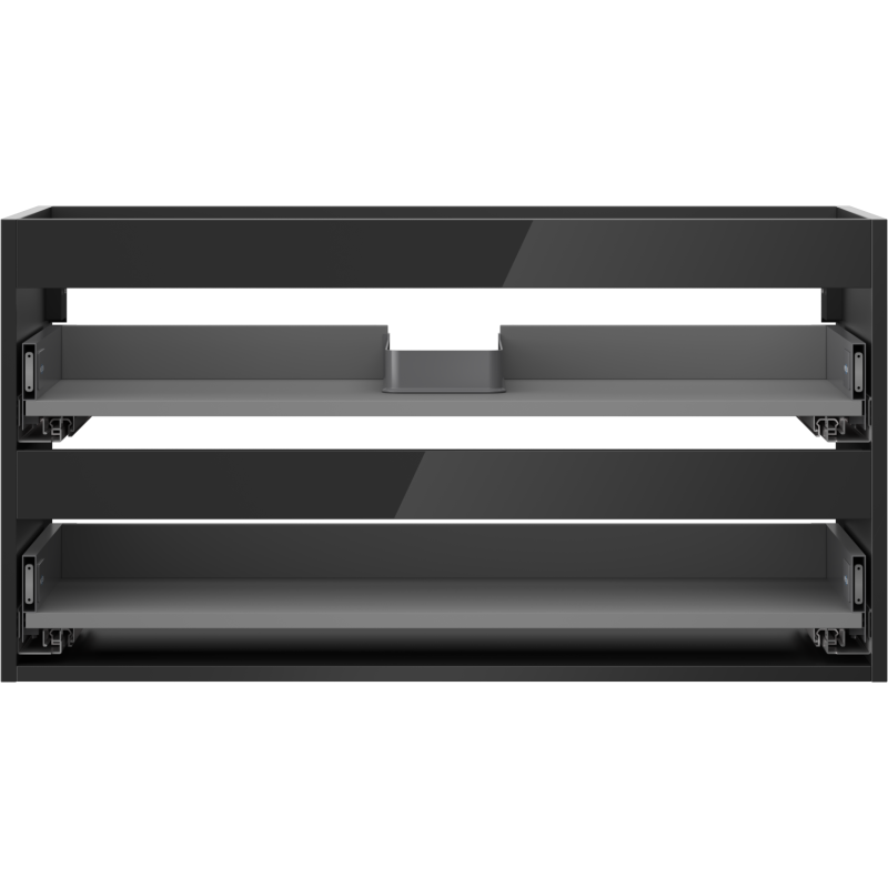 Mexen Box-A spintelės korpusas po praustuvu 90 cm, 2 stalčiai, juodas blizgesys - 91AX0-0900-470-2-70