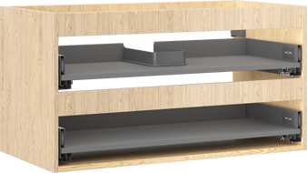 Mexen Box-A spintelės rėmas po praustuvu 90 cm, 2 stalčiai, ąžuolas - 91AX0-0900-470-2-81