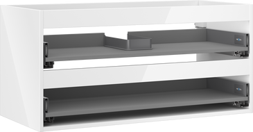 Mexen Box-A spintelės korpusas praustuvui 100 cm, 2 stalčiai, baltas blizgesys - 91AX0-1000-470-2-00