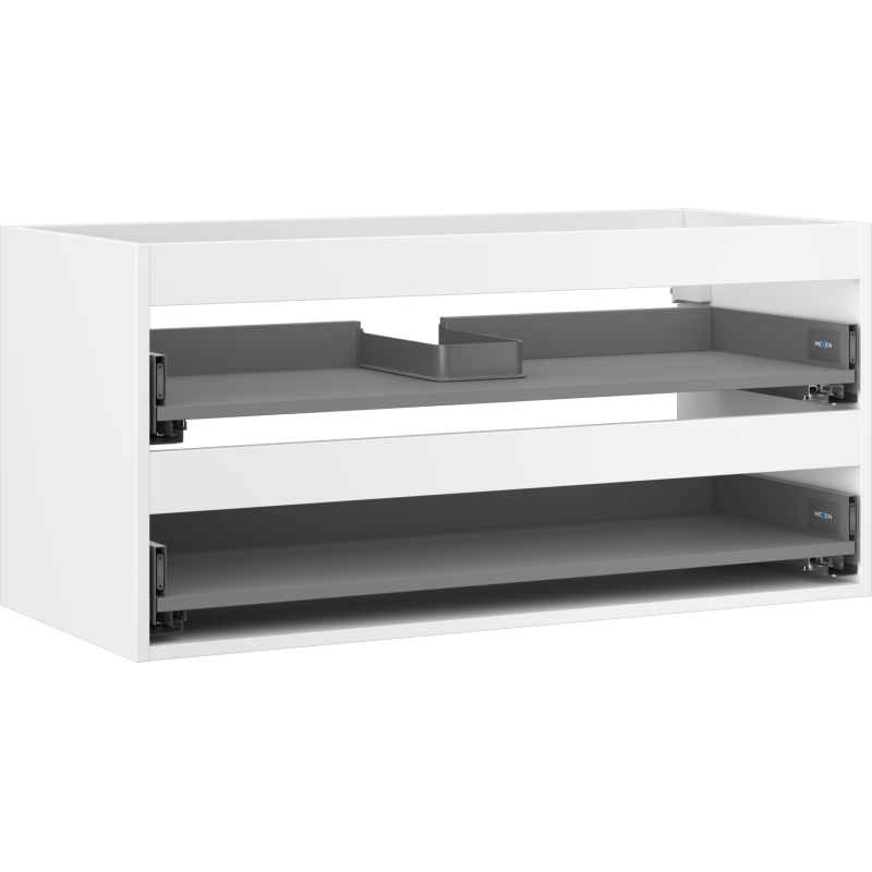 Mexen Box-A spintelės korpusas po praustuvu 100 cm, 2 stalčiai, baltas matinis - 91AX0-1000-470-2-01