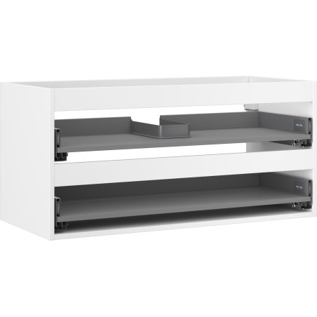 Mexen Box-A spintelės korpusas po praustuvu 100 cm, 2 stalčiai, baltas matinis - 91AX0-1000-470-2-01