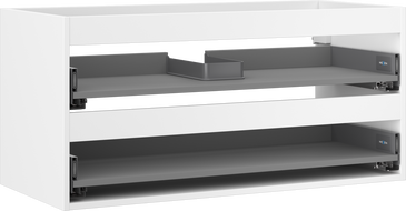 Mexen Box-A spintelės korpusas po praustuvu 100 cm, 2 stalčiai, baltas matinis - 91AX0-1000-470-2-01