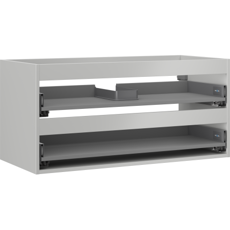 Mexen Box-A korpus praustuvo spintelė 100 cm, 2 stalčiai, pilkas matinis - 91AX0-1000-470-2-62