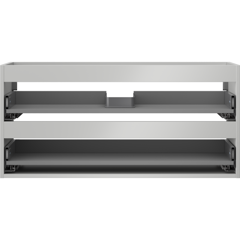 Mexen Box-A korpus praustuvo spintelė 100 cm, 2 stalčiai, pilkas matinis - 91AX0-1000-470-2-62