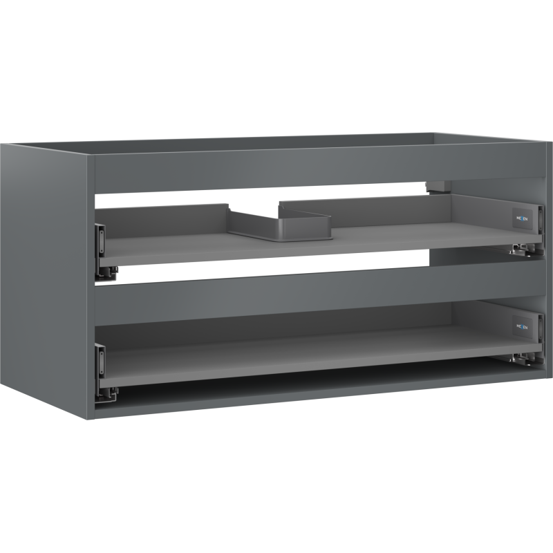 Mexen Box-A vonios spintele 100 cm su 2 stalčiais, matinė grafito spalva - 91AX0-1000-470-2-66