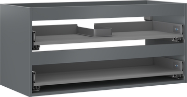 Mexen Box-A vonios spintele 100 cm su 2 stalčiais, matinė grafito spalva - 91AX0-1000-470-2-66