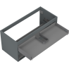 Mexen Box-A vonios spintele 100 cm su 2 stalčiais, matinė grafito spalva - 91AX0-1000-470-2-66