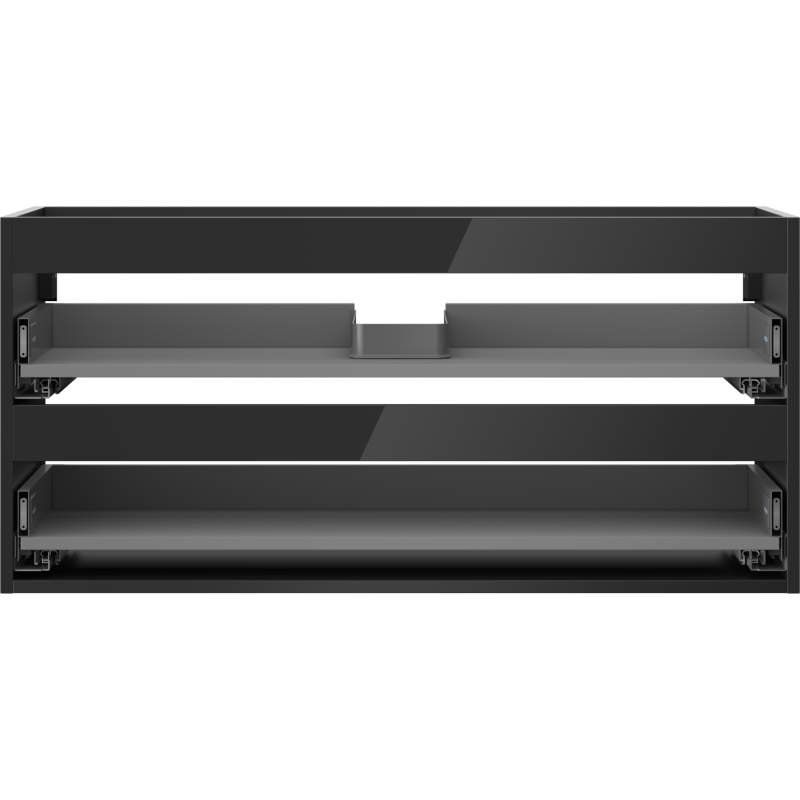 Mexen Box-A vonios spintelės korpusas 100 cm, 2 stalčiai, juoda blizgi - 91AX0-1000-470-2-70