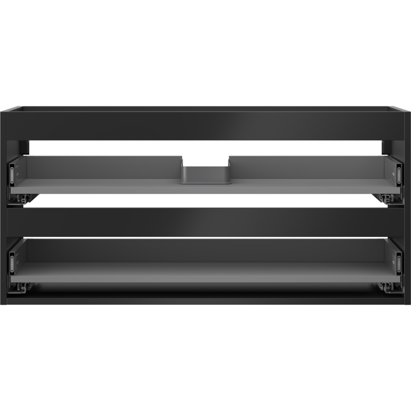 Mexen Box-A spintelės karkasas po praustuvu 100 cm, 2 stalčiai, juodas matinis - 91AX0-1000-470-2-71