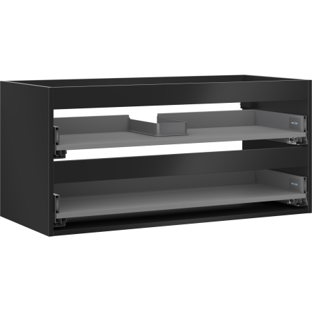 Mexen Box-A spintelės karkasas po praustuvu 100 cm, 2 stalčiai, juodas matinis - 91AX0-1000-470-2-71