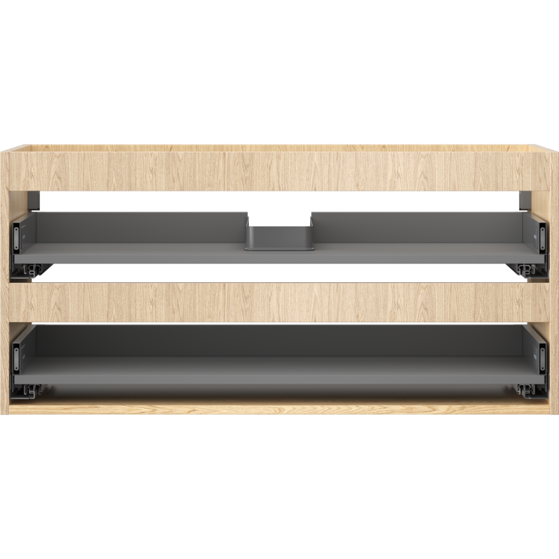 Mexen Box-A spintelės prie praustuvo pagrindas 100 cm, 2 stalčiai, ąžuolas - 91AX0-1000-470-2-81