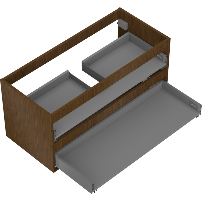 Mexen Box-A korpus praustuvo spintelės 100 cm, 2 stalčiai, riešutas - 91AX0-1000-470-2-86