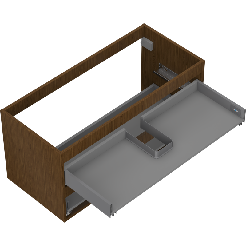 Mexen Box-A korpus praustuvo spintelės 100 cm, 2 stalčiai, riešutas - 91AX0-1000-470-2-86