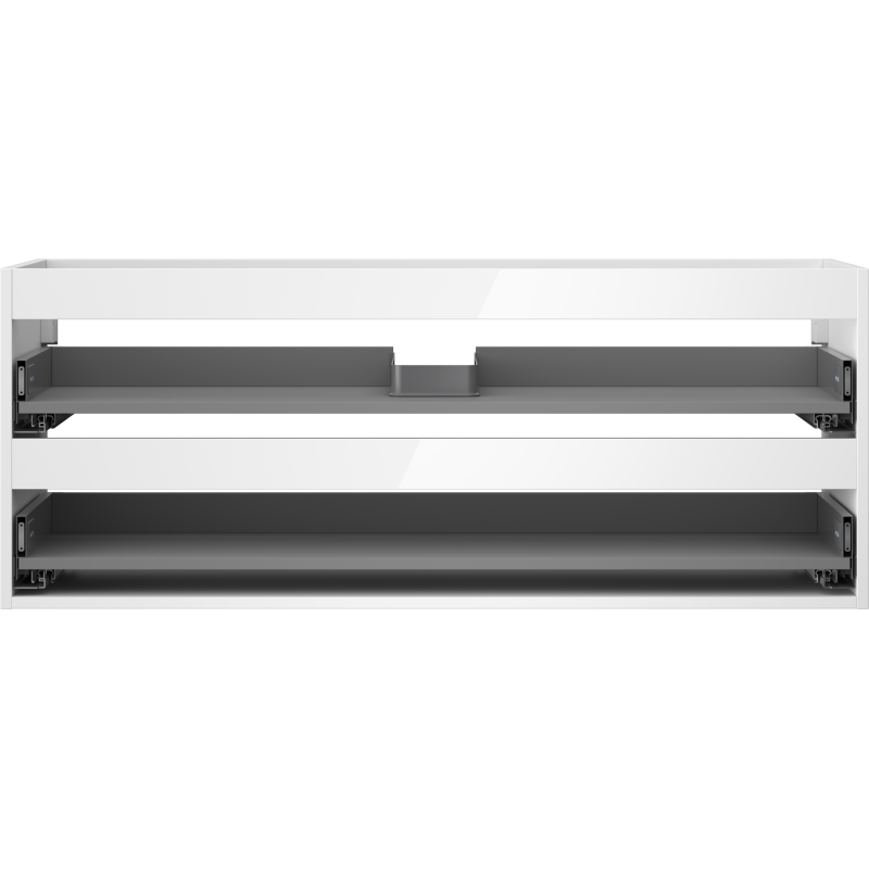 Mexen Box-A vonios spintelės korpusas 120 cm, 2 stalčiai, baltos spalvos, blizgus - 91AX0-1200-470-2-00