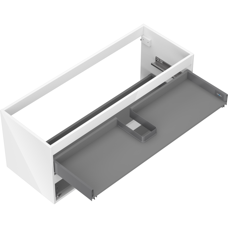 Mexen Box-A vonios spintelės korpusas 120 cm, 2 stalčiai, baltos spalvos, blizgus - 91AX0-1200-470-2-00