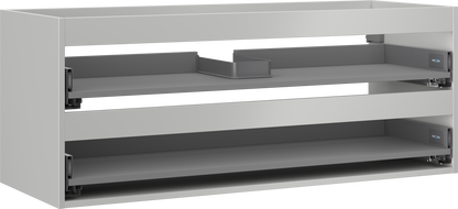 Mexen Box-A spintelės korpusas po praustuvu 120 cm, 2 stalčiai, pilkas matinis - 91AX0-1200-470-2-62