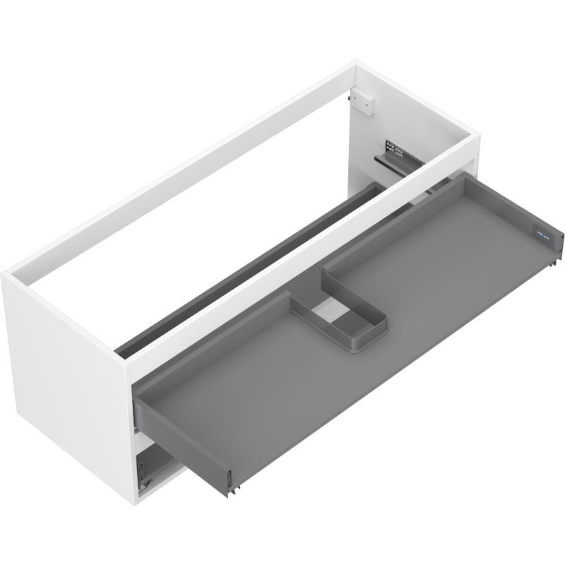 Mexen Box-A kriauklės spintelės korpusas 120 cm, 2 stalčiai, baltas matinis - 91AX0-1200-470-2-01