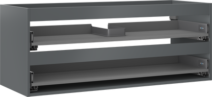 Mexen Box-A spintelės korpusas po praustuvu 120 cm, 2 stalčiai, matinė grafito spalva - 91AX0-1200-470-2-66