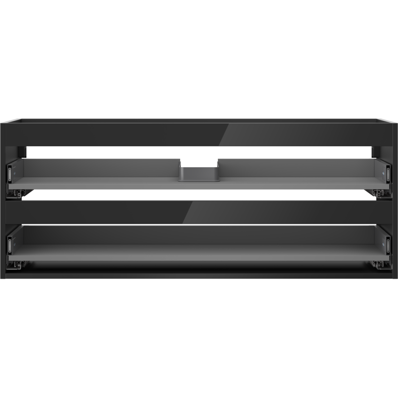 Mexen Box-A vonios spintelės korpusas 120 cm, 2 stalčiai, juodas blizgus - 91AX0-1200-470-2-70