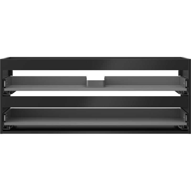 Mexen Box-A spintelės korpusas po praustuvu 120 cm, 2 stalčiai, juoda matinė - 91AX0-1200-470-2-71