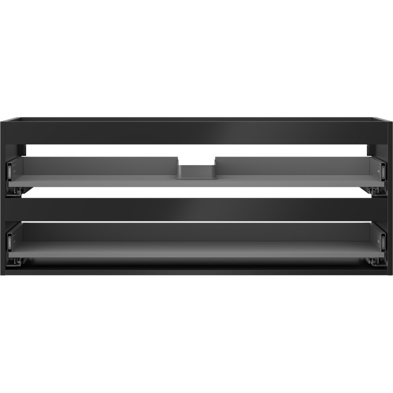 Mexen Box-A spintelės po praustuvu korpusas 120 cm, 2 stalčiai, juodas matinis - 91AX0-1200-470-2-71
