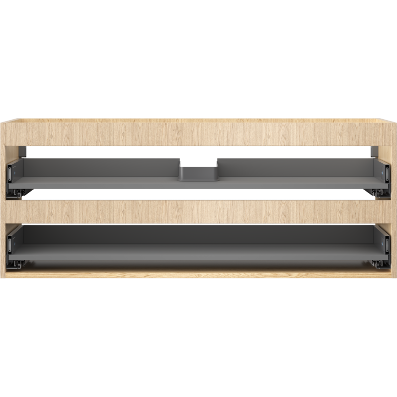 Mexen Box-A korpus spintelės po praustuvu 120 cm, 2 stalčiai, ąžuolas - 91AX0-1200-470-2-81