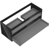 Mexen Box-A korpus praustuvo spintelės 120 cm, 2 stalčiai, juodas blizgus - 91AX0-1200-470-2-70