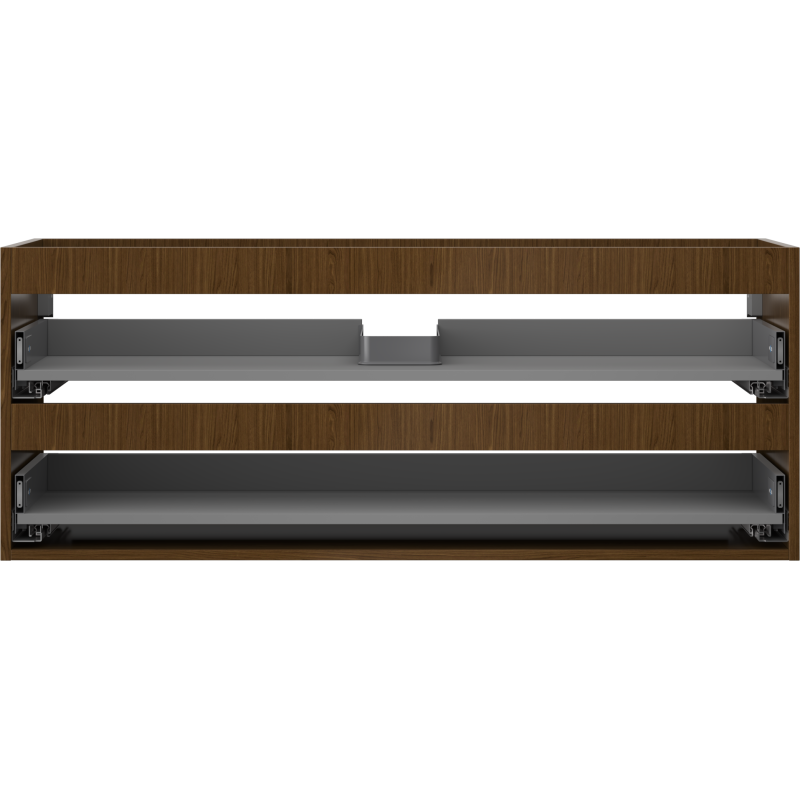 Mexen Box-A spintelės korpusas po praustuvu 120 cm, 2 stalčiai, riešutmedis - 91AX0-1200-470-2-86